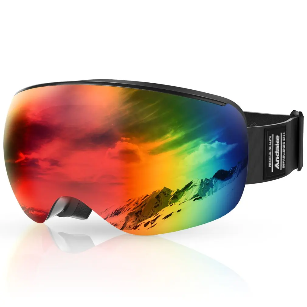 

Outdoor Cycling Protective Goggles Bendable Windproof Sports Ski Glasses Fog-proof Skiing Goggles with Elastic Headband