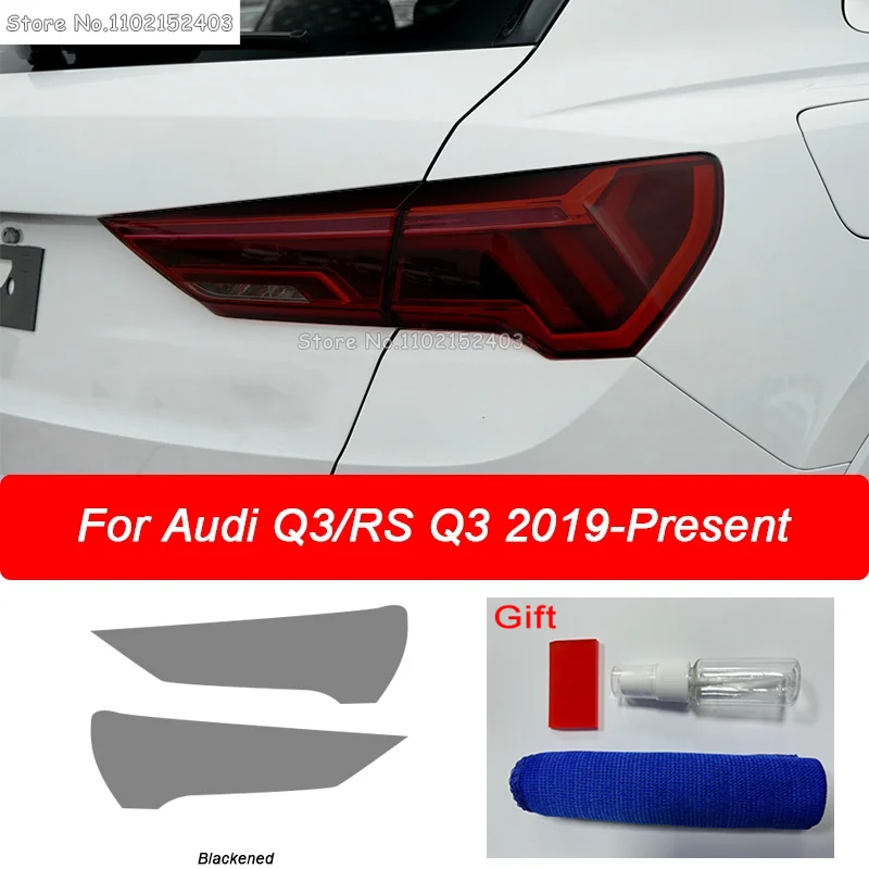 Для Audi Q3 F3 RSQ3 2th Sportback 2019-2023 Защитная пленка для фар автомобиля Задний фонарь Прозрачная черная наклейка из ТПУ