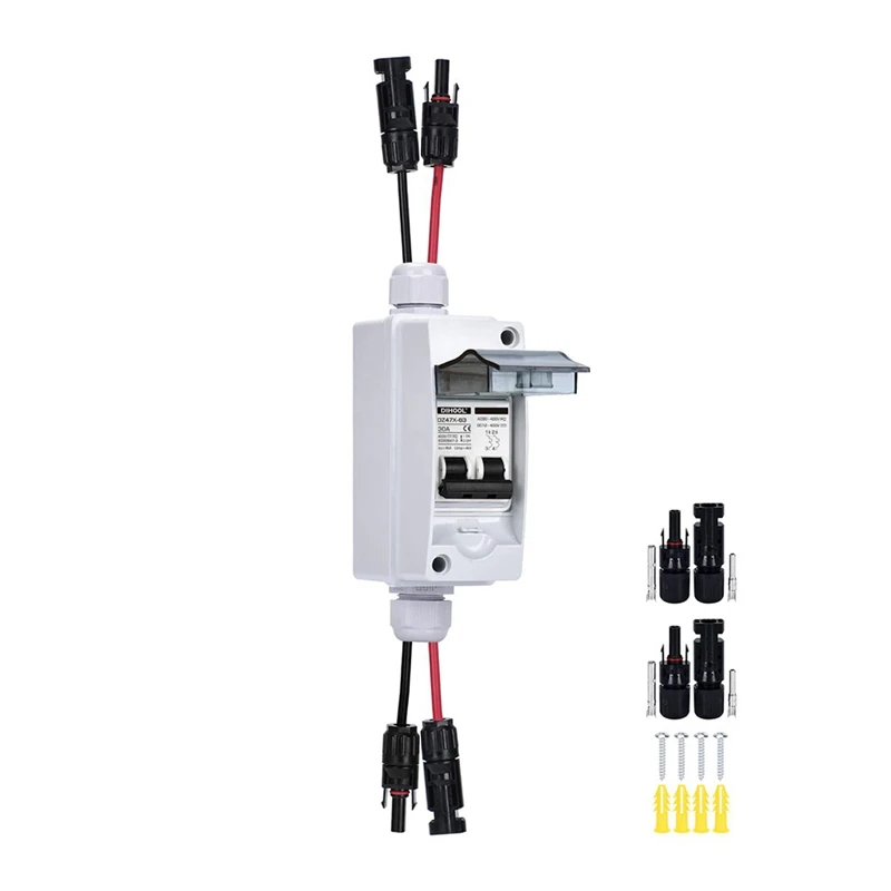 30 Amp DC Disconnect Switch Miniature Circuit Breaker With IP65 Distribution Box For Solar Panels