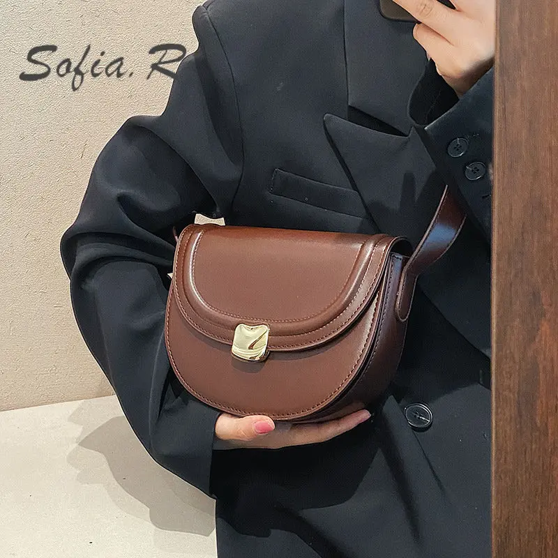

Cover Simple Shoulder Bag Retro Crossbody Bags Mobile Phone Bag PU Shoulder Foreign Texture Shoulder Crossbody Bag
