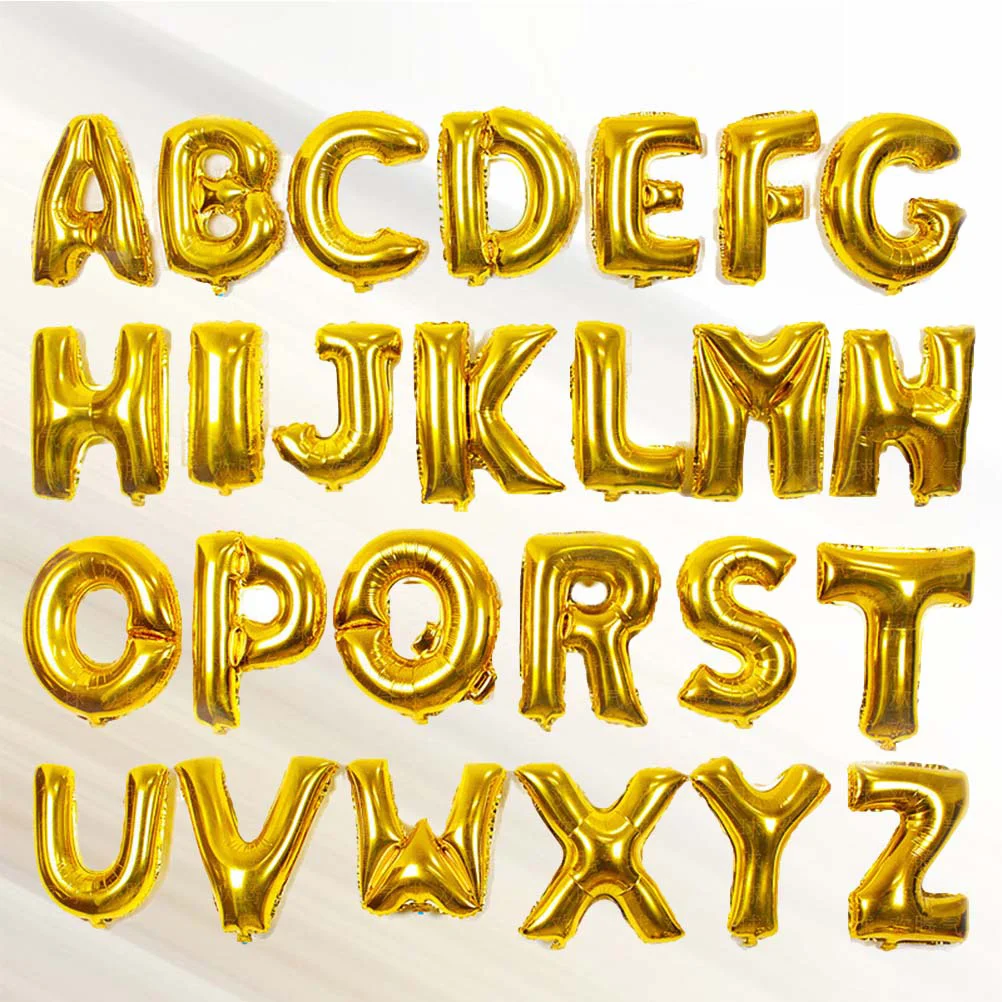 

Balloons Letter Alphabet Balloon Letters Birthday A Party Helium Z Initial Gold Happy Inch Decorations Wedding Set Custom Shaped