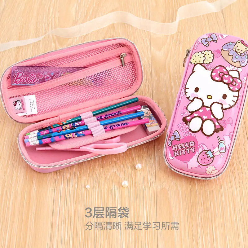 Hello Kitty bag Pencil Case Primary and Secondary Students Pencil Bag Multifunctional Stationery Box Girls Cute Pencil Case