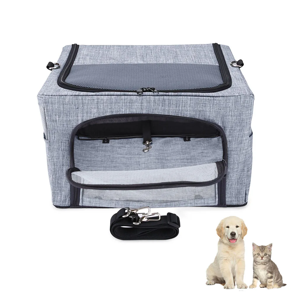 Pet Dog Car Seat Cover Pet Box Car Supplies Foldable Breathable Car Basket Dog Travel Mesh Bag Waterproof Safety Dog Car Seat