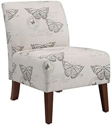 

Dark Espresso Linen Lily Chair, 21.5" W x 29.5" D x 31.5" H