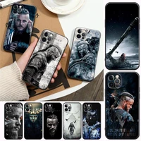 apple case for iphone 11 12 13 mini pro max xs x xr 7 8 6 6s plus se 2020 soft silicone cases cover vikings tv show viking art