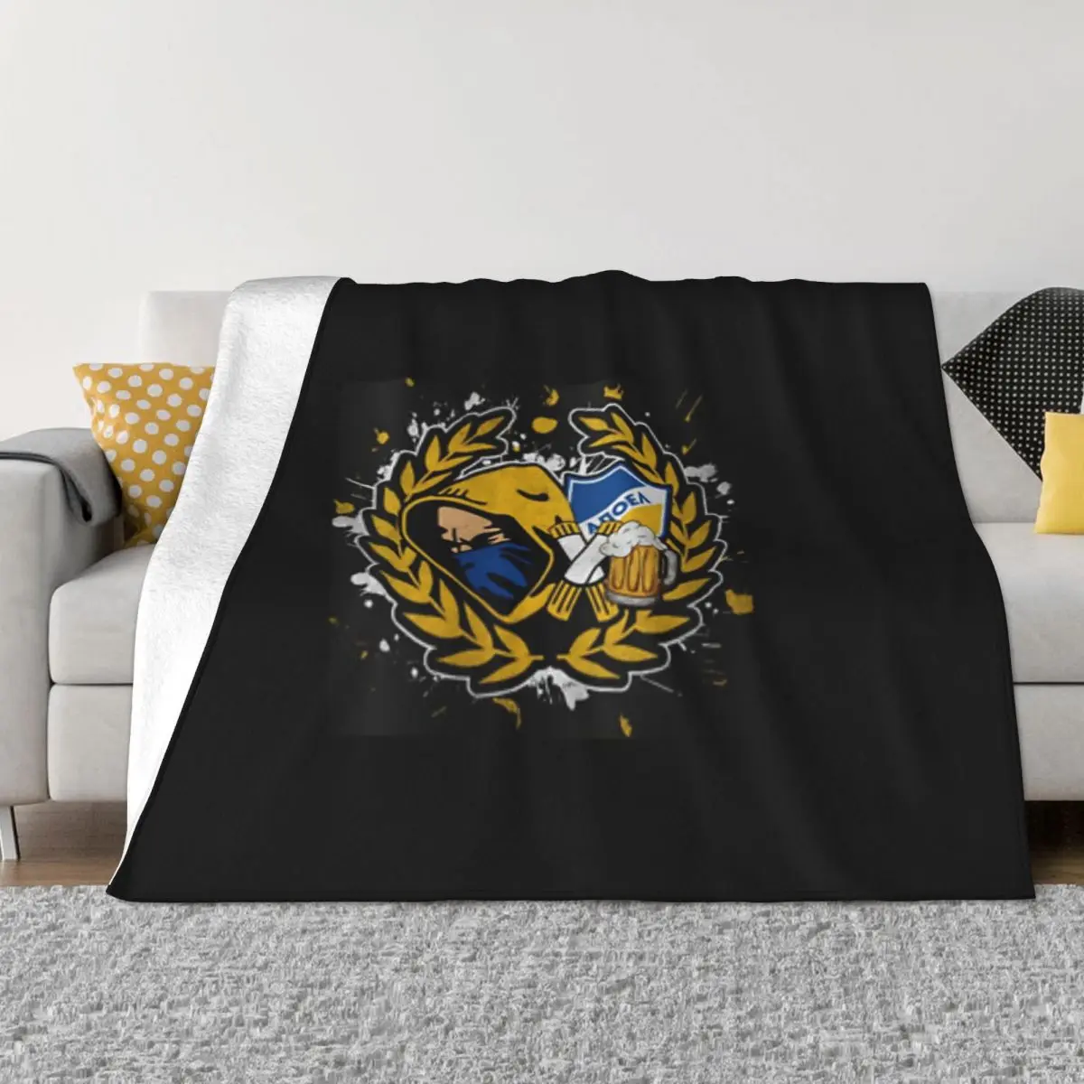Apoel Nicosia Football Club Ультрамягкое одеяло из микрофлиса