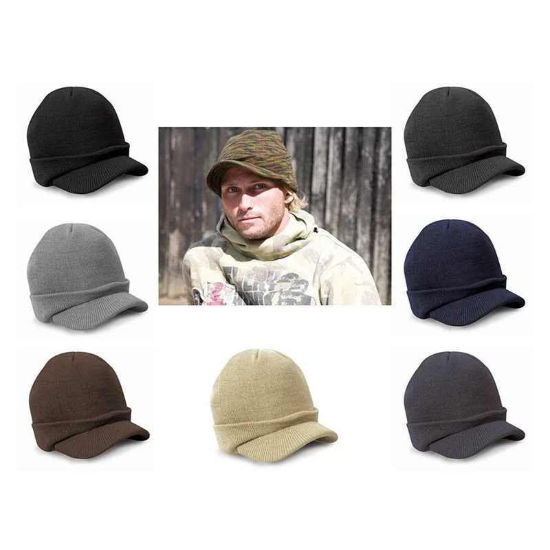 

Men Women Winter Knit Baggy Beanie Oversize Fashion Hat Visor Cap 2022 all-match