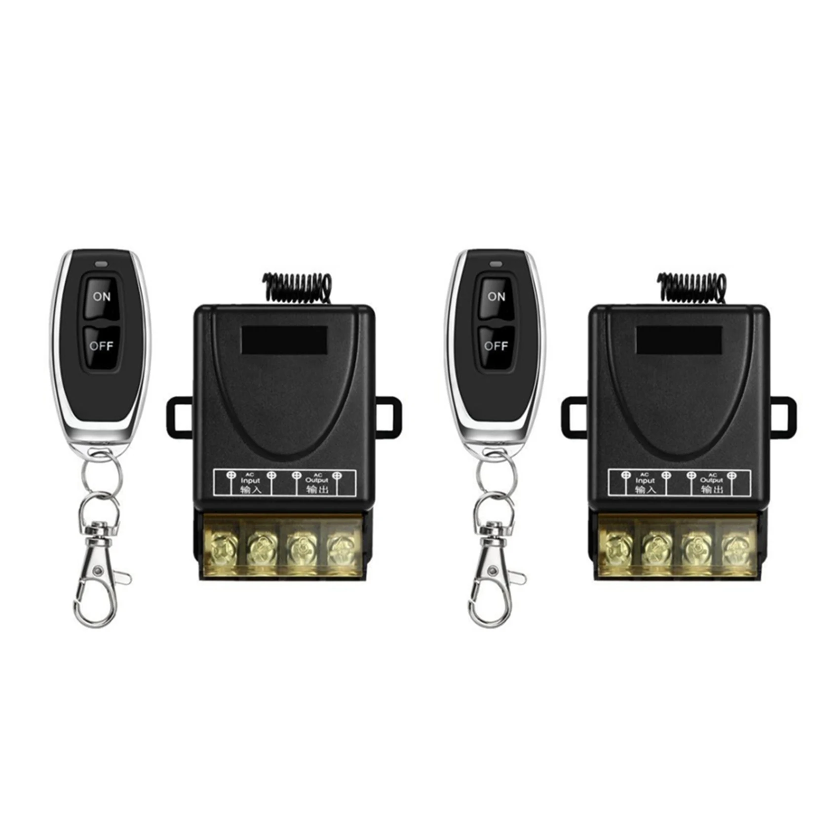 

2X 433MHz 220V Water Pump Remote Control Switch 1Ch 30A Receiver Module ON/OFF Wireless RF Transmitter for Light LED