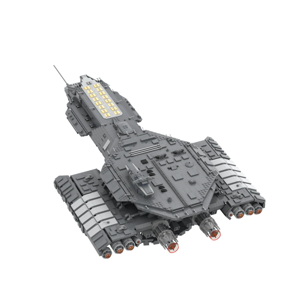

MOC Stargateed SG-1 USS Daedalus Spaceship Building Block Kit Sci-fi Military Space Movie Airship Brick Model Kid Toy