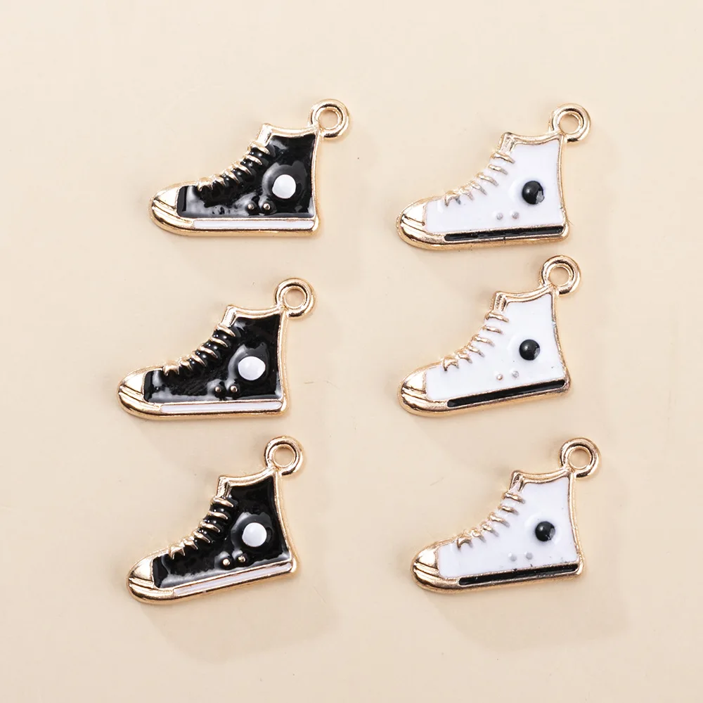 

10pcs 12x18mm Enamel Gym Sports Shoes Charms Pendants DIY Making for Bracelets Earrings Charms Handmade Jewelry Accessory