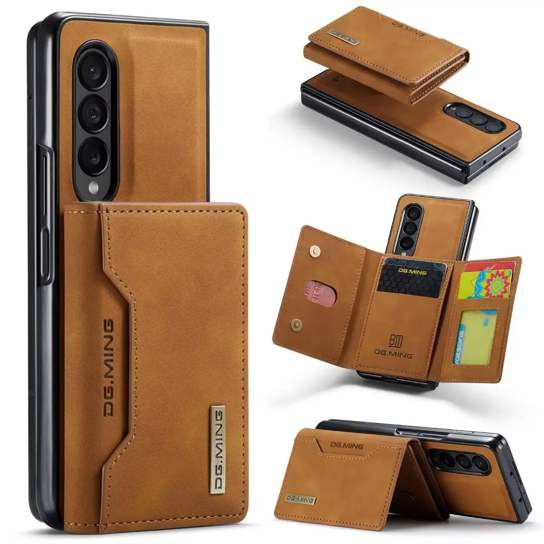 

Съемный Карманный чехол для карт для Galaxy Z Fold 4 Folio, кожаный магнитный чехол-бумажник для телефона Samsung S23 Ultra Z Fold 3 4 Funda