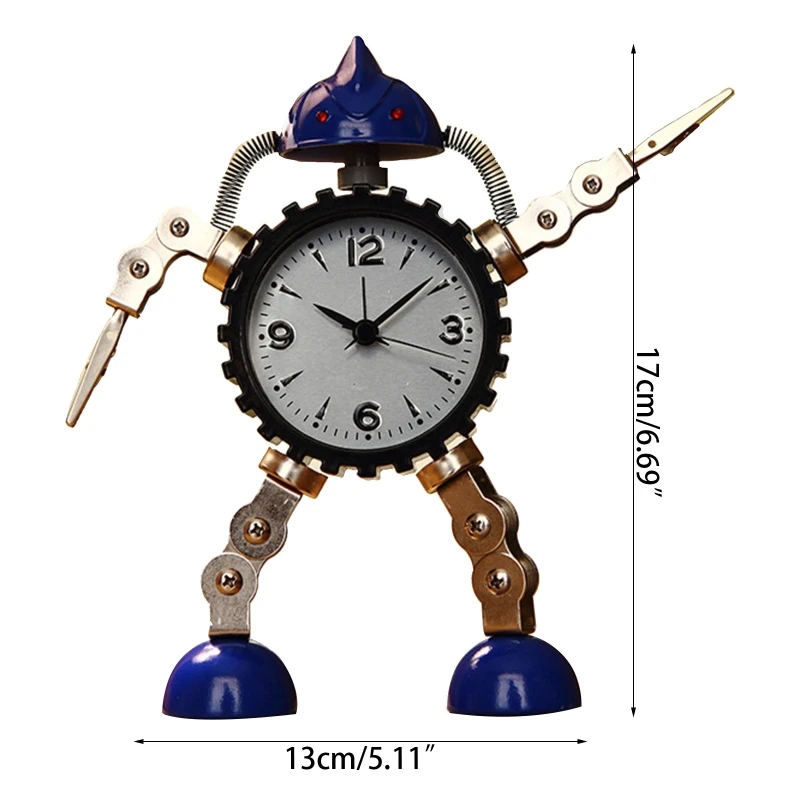 

Настольные часы-будильник M17D с роботом, креативные студенческие бесшумные часы для дома, спальни, офиса, украшение для стола, подарок для де...