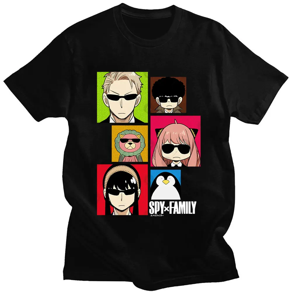 

Anime Spy X Family Anya Forger Men Short Sleeve Cotton T-Shirt Casual Harajuku Fashion Unisex Clothes Tee Shirt Tops Streetwear