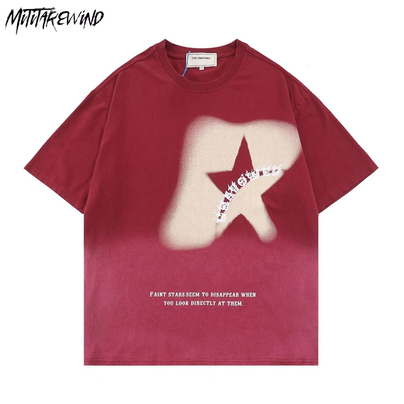 

American Print Hip Hop T Shirts Couple Oversized Loose Casual Summer Streetwear High Street Summer Pullover Graphic Fashion Tops