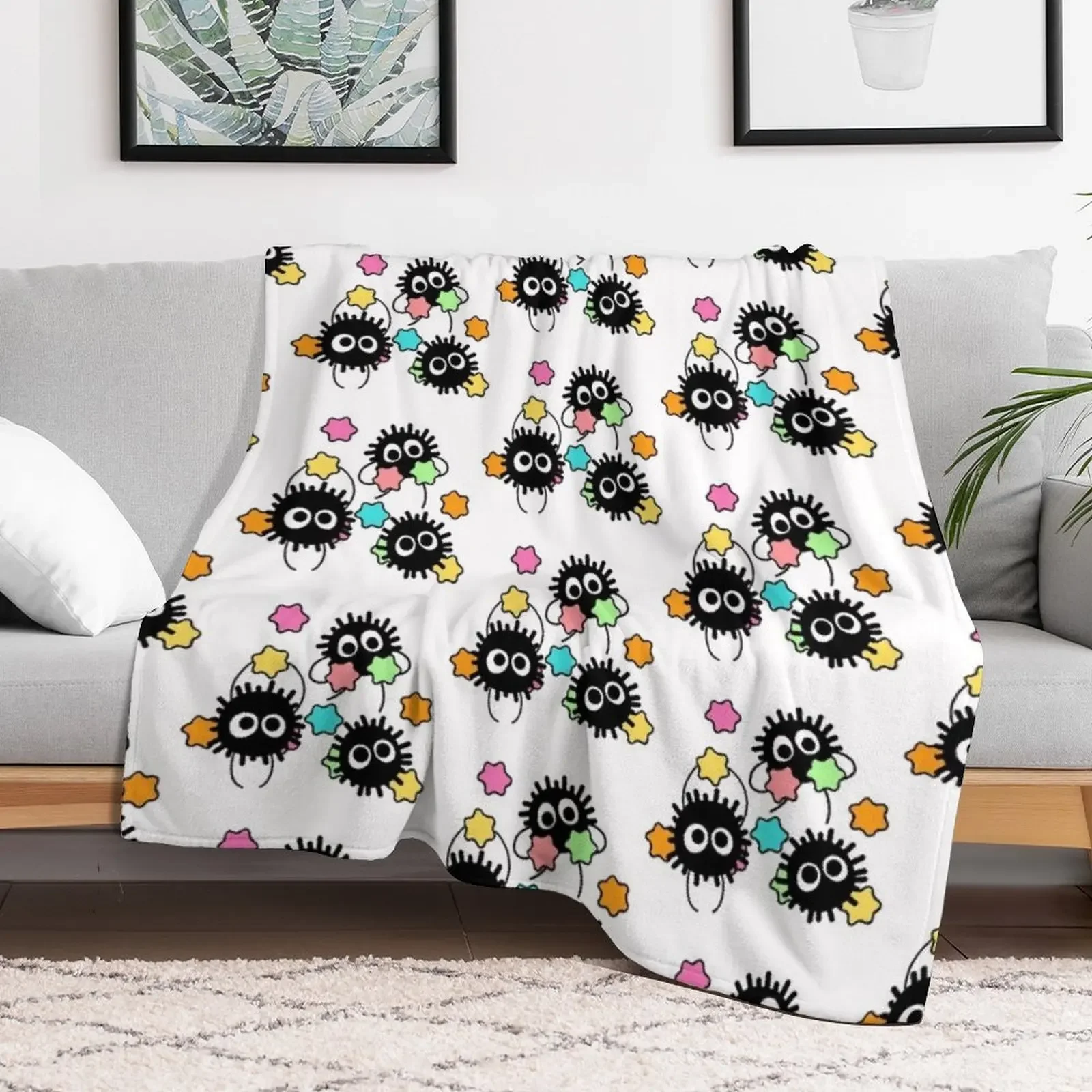 Одеяло Happy Soot Sprites Пляжное тонкое очень большое одеяло Мягкие большие одеяла