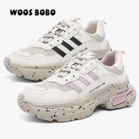 genuine leather casual sneakers luxury fashion womens chunky platform sneakers comfortable female running shoes 2022 new 35 43