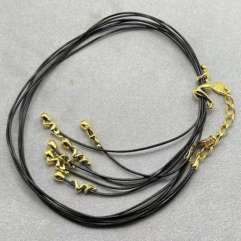 

2023 New UNOde50 Hot Selling High Quality Leather Rope in Europe and America, Fashion Women's Necklace Romantic Jewelry Gift