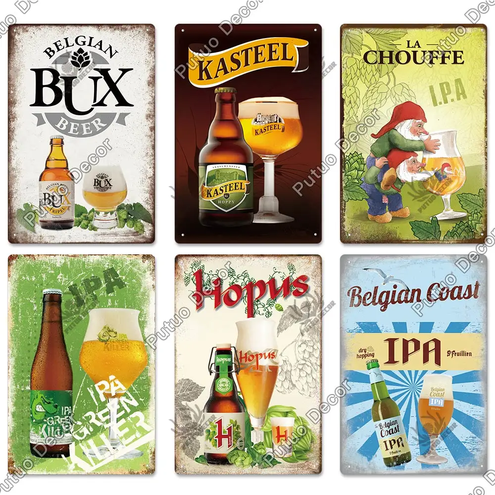 Putuo Decor Винтажная жестяная табличка с пивом