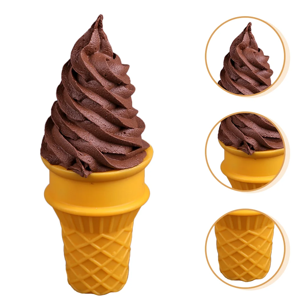 

Food Cream Toy Ice Artificial Fake Play Dessert Model Pretend Props Faux Photo Cone Cake Kitchen Cooking Kids Lifelike Party