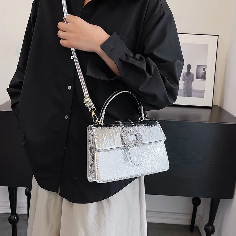 2023 New Trend Small Square Bag Fashion Female Shoulder Bags Quality PU Leather Women's Designer Handbag Vintage Crossbody Bag