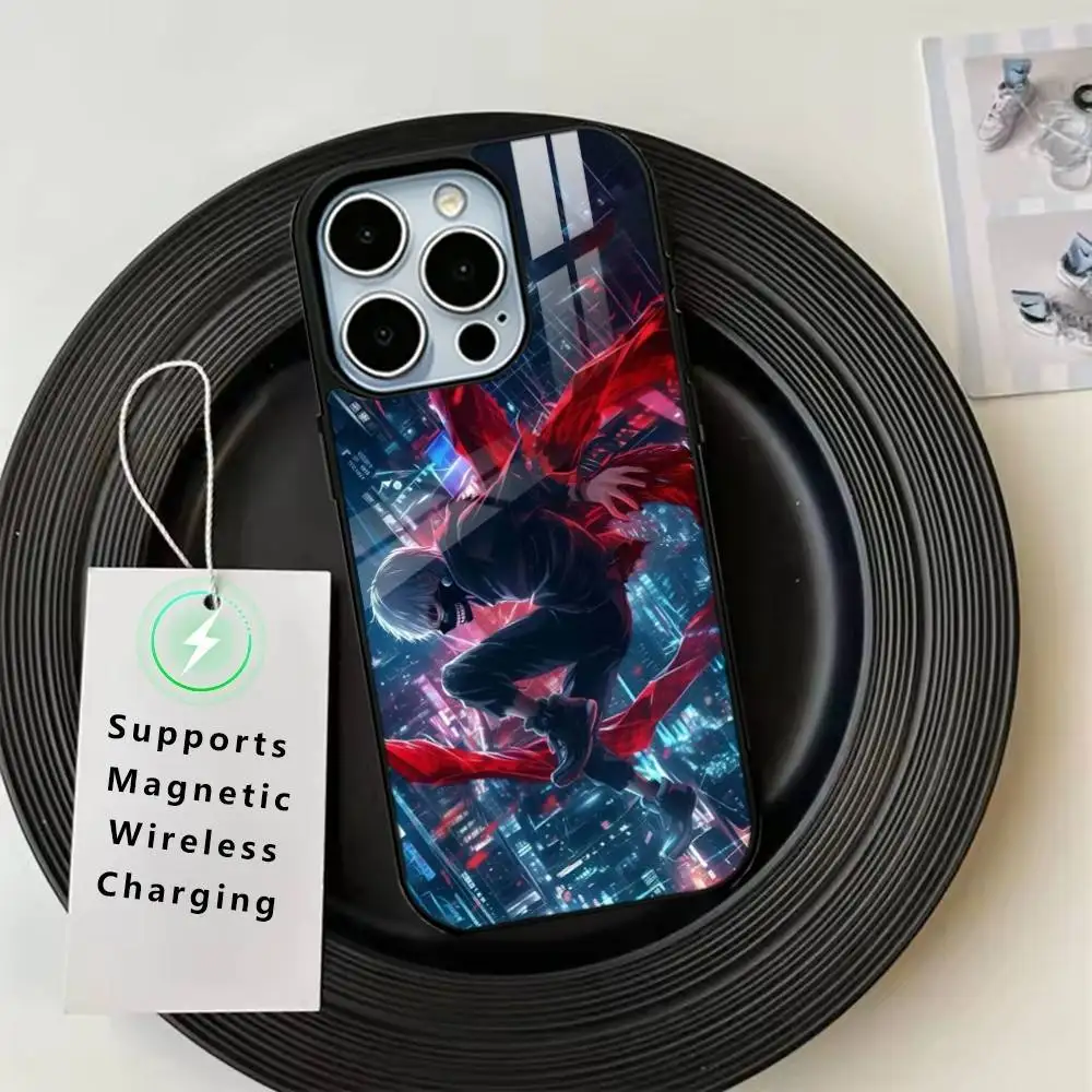Чехол для телефона Tokyo Ghoul Kaneki Ken (аниме) для iPhone 17, 16, 15, 14, 13, 12, 11 Plus, Pro с поддержкой магнитной беспроводной зарядки (art.: 3920daccb693e) - 3920daccb693e