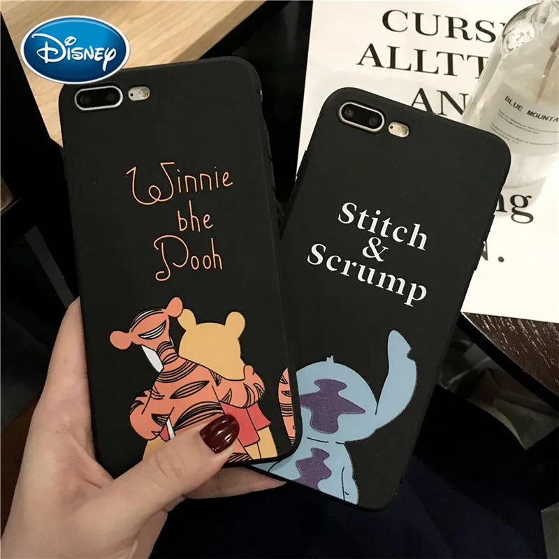 

Черный чехол Disney с изображением пуха для iPhone 6/7/8/11/12/13