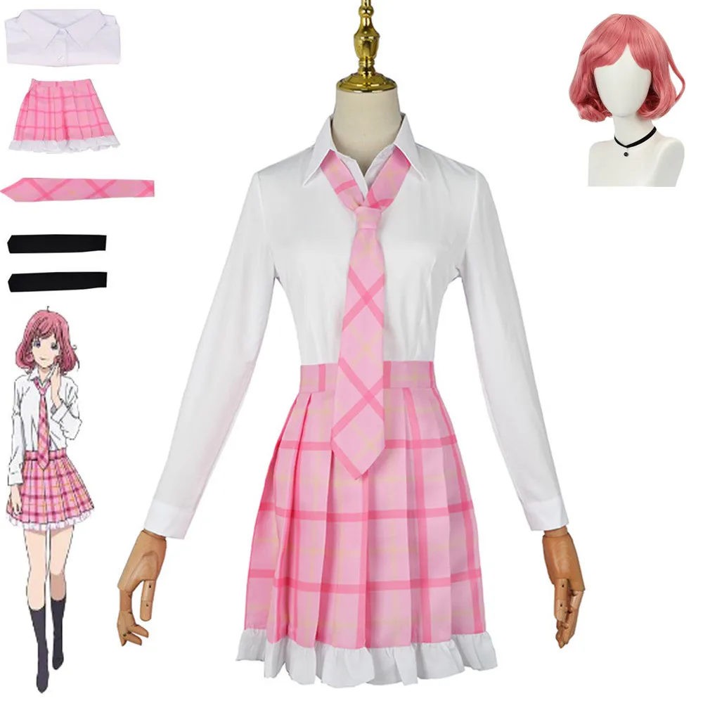 

Костюм для косплея аниме Noragami Ebisu Kofuku, галстук, носки, рубашка, розовый цвет, искусственный парик, мужская и женская взрослая японская школьная форма Jk