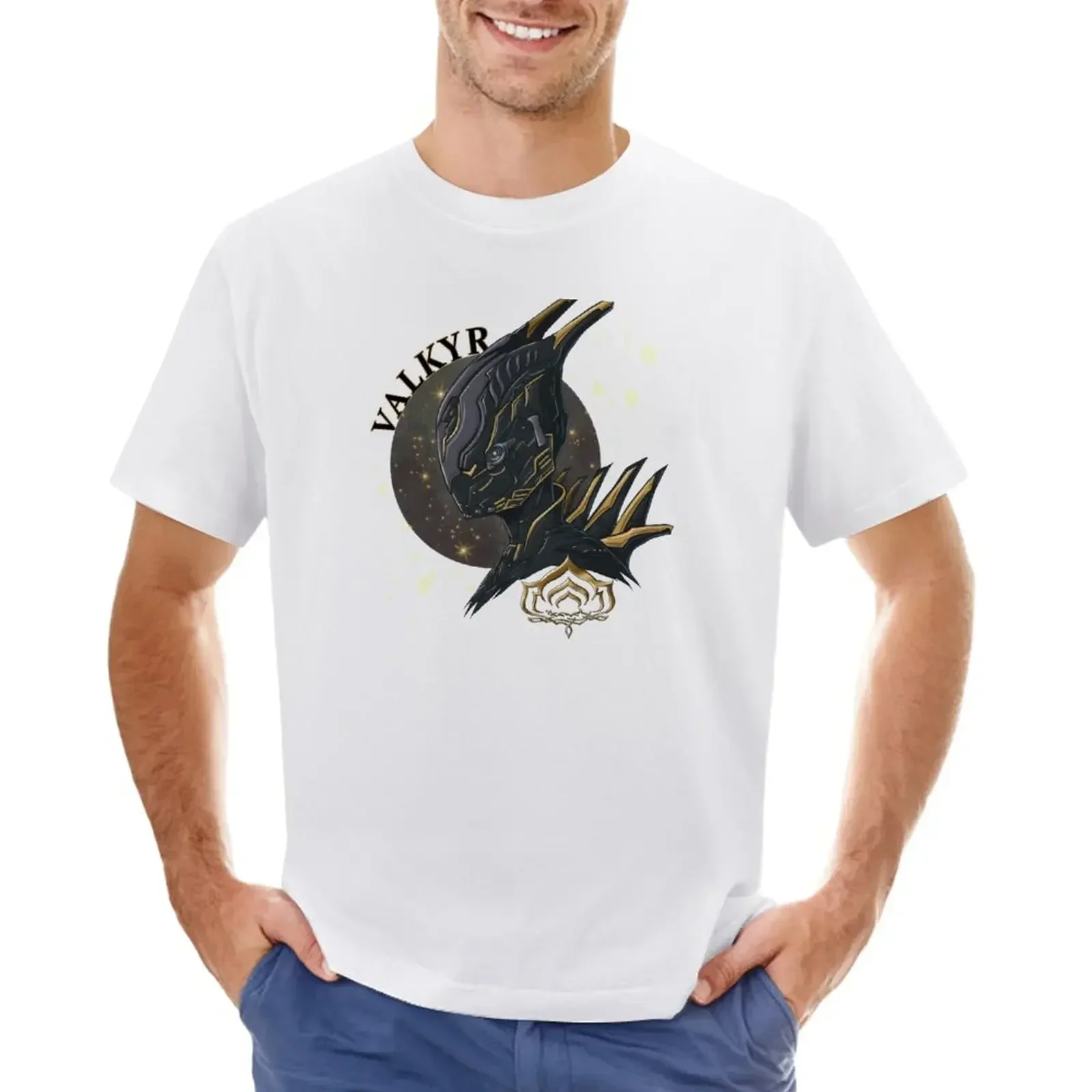 Мужские футболки Valkyr Warframe большого размера забавный стиль 2024