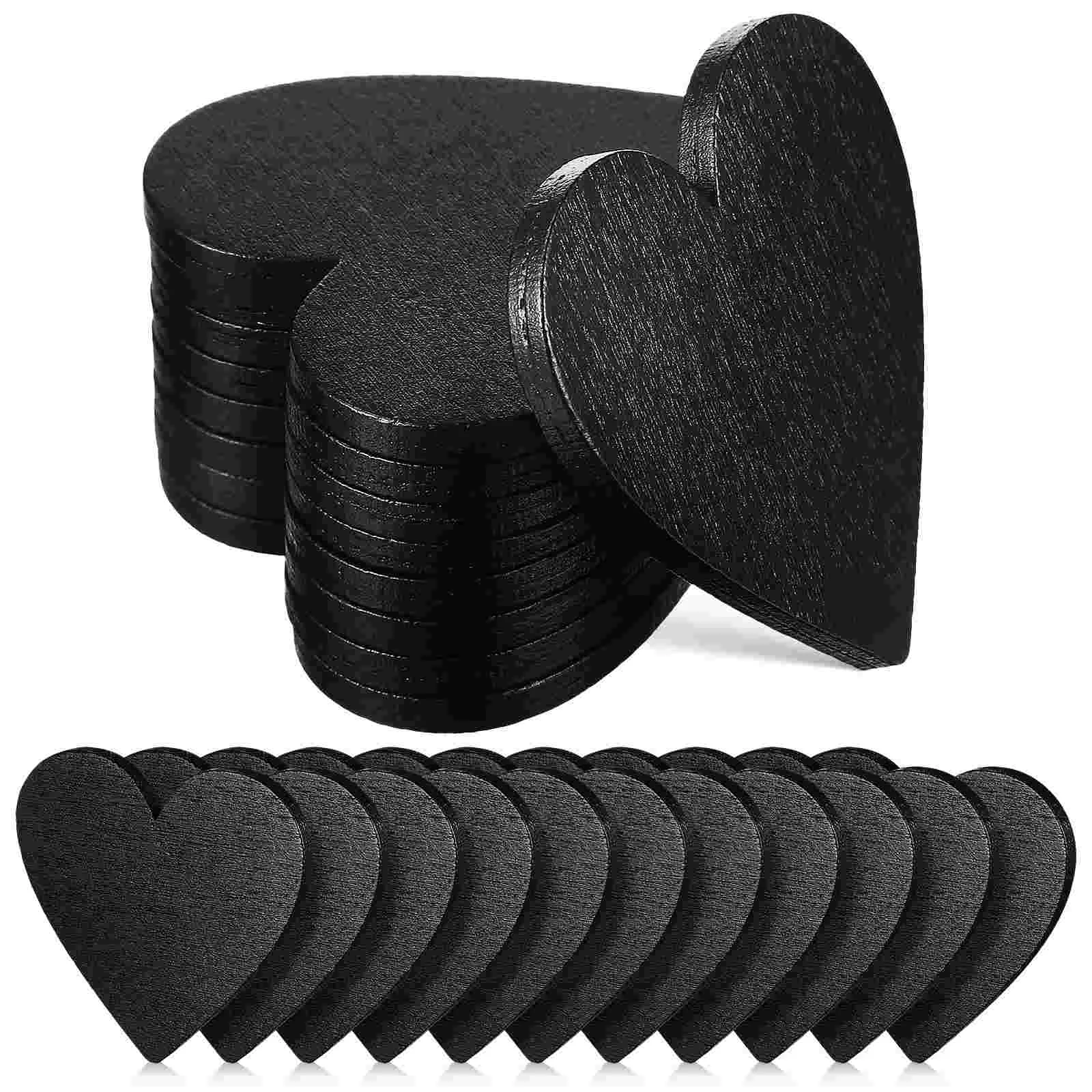 

20 Pcs Woodsy Decor Wedding Heart Blackboard Heart Tag Decor Unfinished Love Sign Valentines Day Heart Ornaments