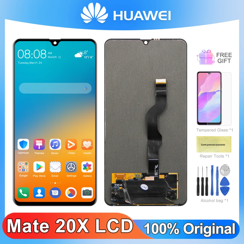 Оригинальный экран для Huawei Mate 20X, ЖК-дисплей, сенсорный экран с цифровым преобразователем в сборе для Huawei Mate 20X, искусственная фантазия
