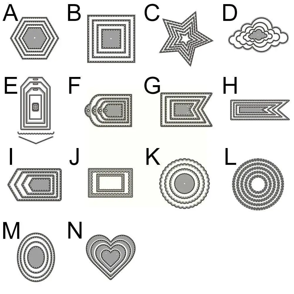 

Dies Greeting Card Frames Basic Framework Card Curves Metal Dies Dies Border Layering Crafts Cutting Scrapbooking Making Me X5K8