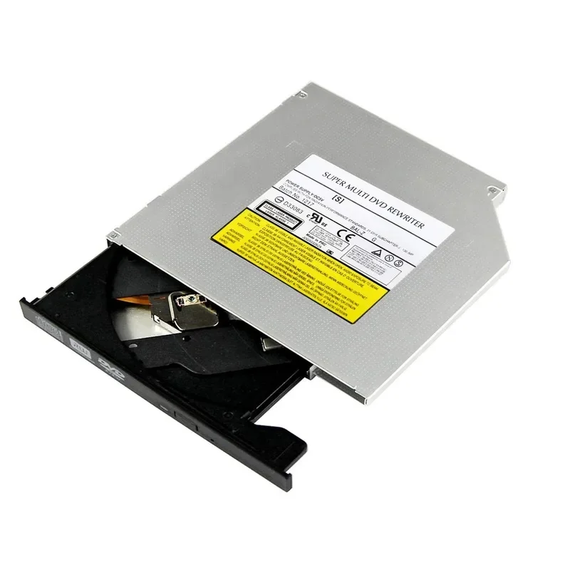 Фото Внутренний тонкий оптический привод 9,5 мм SATA 8X DVDRW CD DVD RW ROM Super Multi для ноутбуков и ПК/Mac, с загрузкой через лоток №1