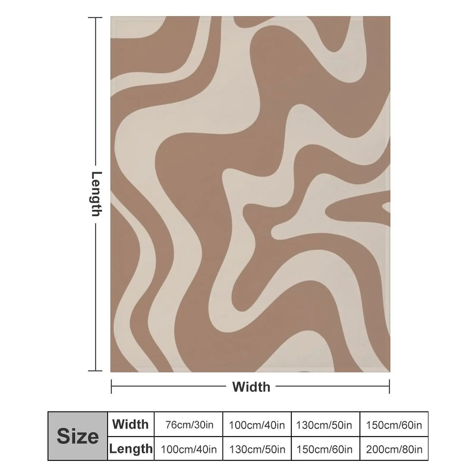 Ретро жидкий вихревой абстрактный узор в кремовом молочном шоколадном