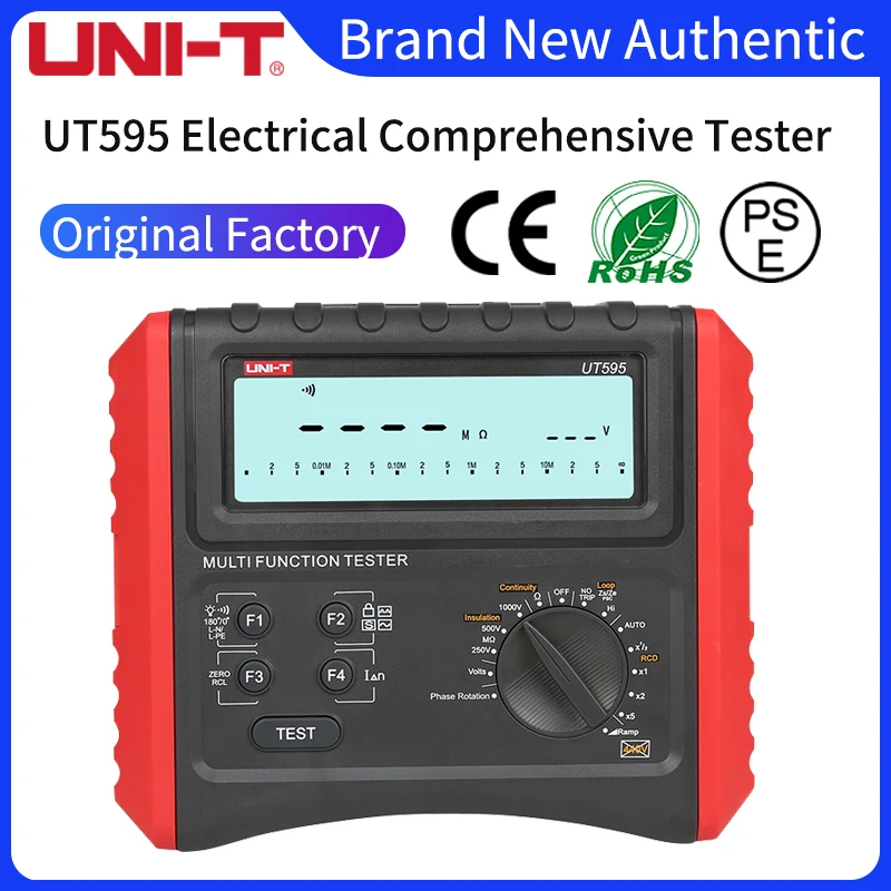 

UNI-T UT595 UNI-T Multifunction Loop Testers Earth Ground Line Loop Impedance Tester Insulation Resistance Meter