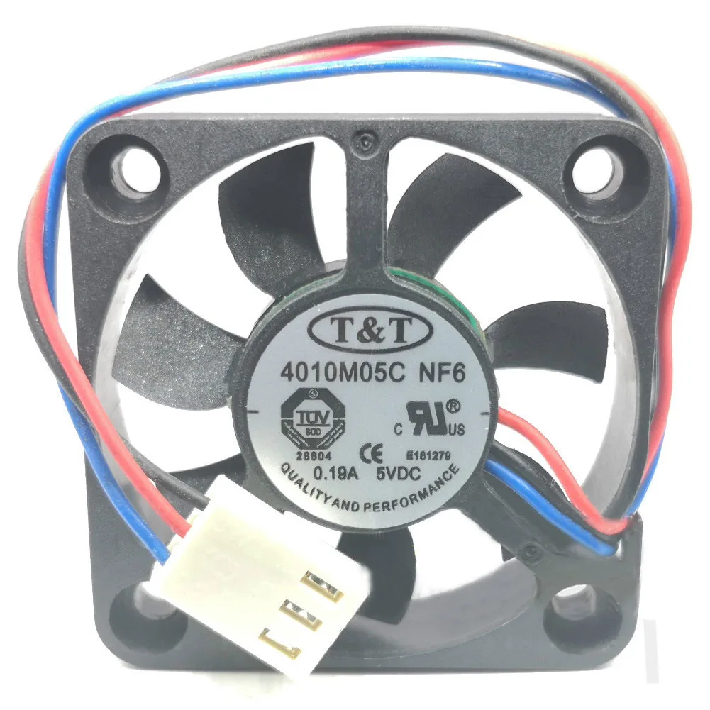 Для T &amp 4010M05C NF1 NF6 DC5V 5VDC 0.19A 4010 4 см 40 мм 40x40x10 40*40*10 3pin 3wire чипсет охлаждающий