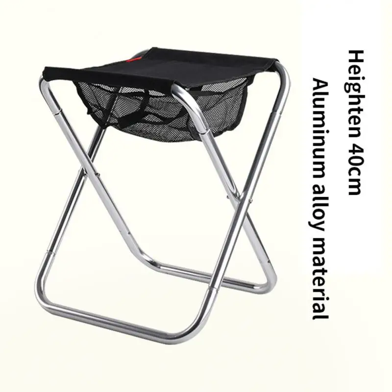 

Convenient Storage Fishing Stool Small Thickened Tube Wall Alloy Camping Chair Portable Bench Chair Tent Maza Prevents Rust