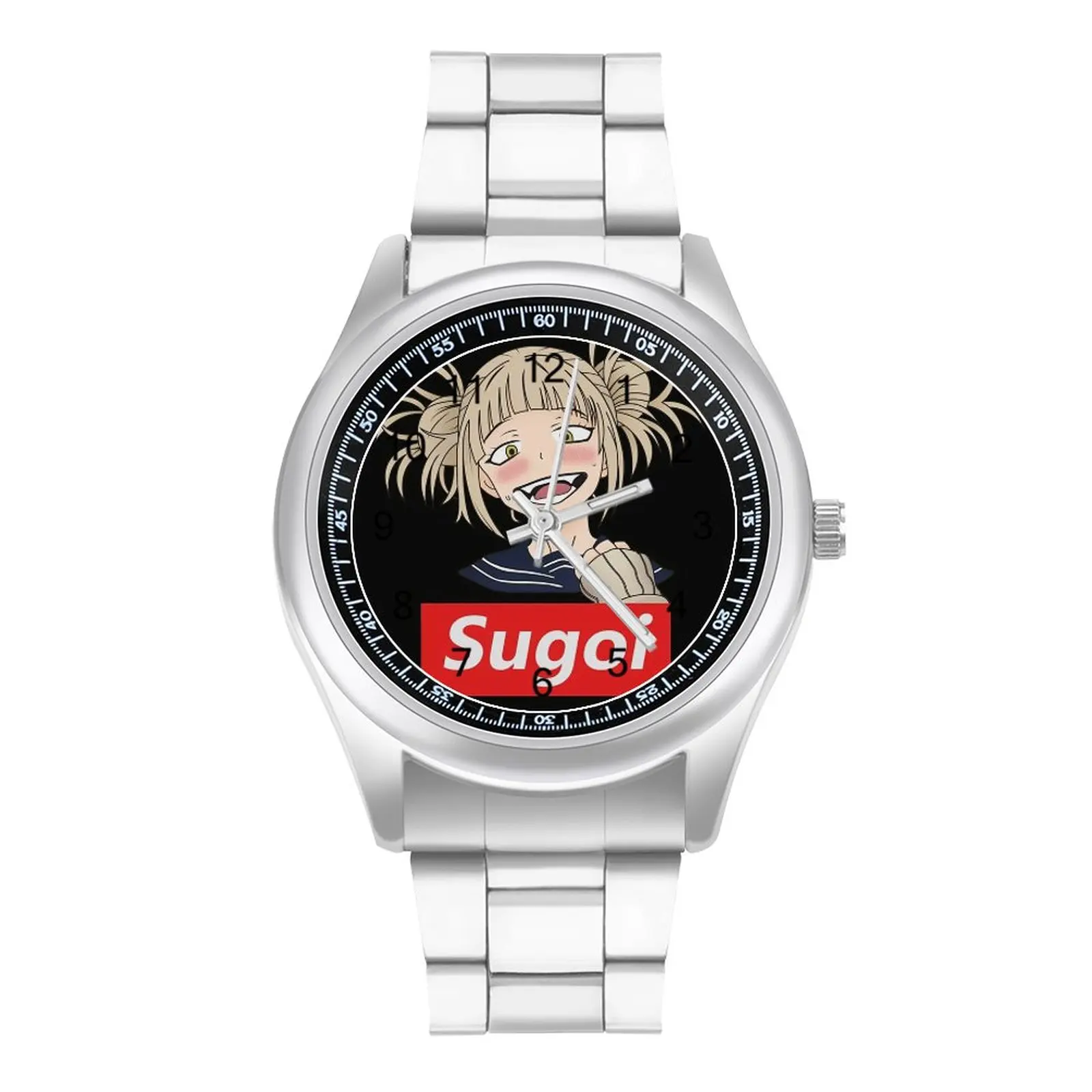 

Кварцевые часы My Hero Toga Sugoi Waifu, модные креативные наручные часы, стальные женские наручные часы с весенним дизайном