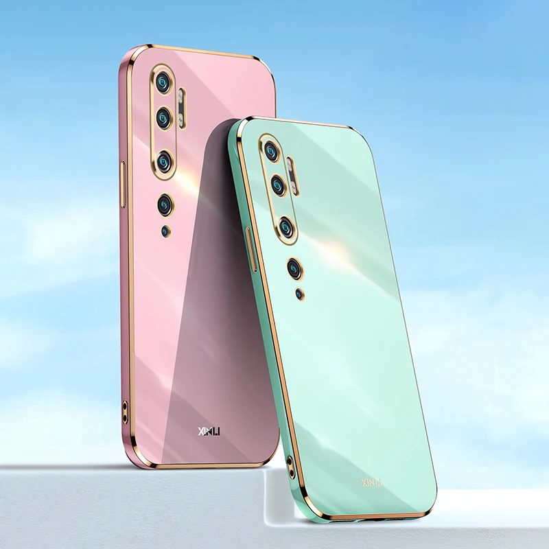 Чехол с прямыми краями для телефона Xiaomi Mi Note 10 Pro CC9 Funda Note10 10Pro оригинальное