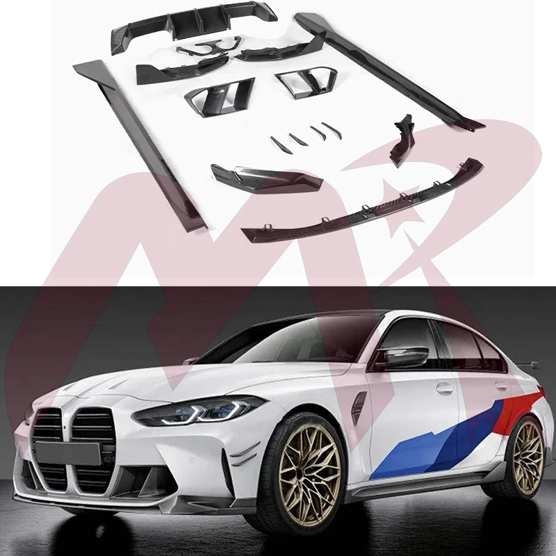 

Комплект из углеродного волокна для кузова BMW M3 G80 M4 G82 G83, заднее крыло, передний диффузор, угол обмотки