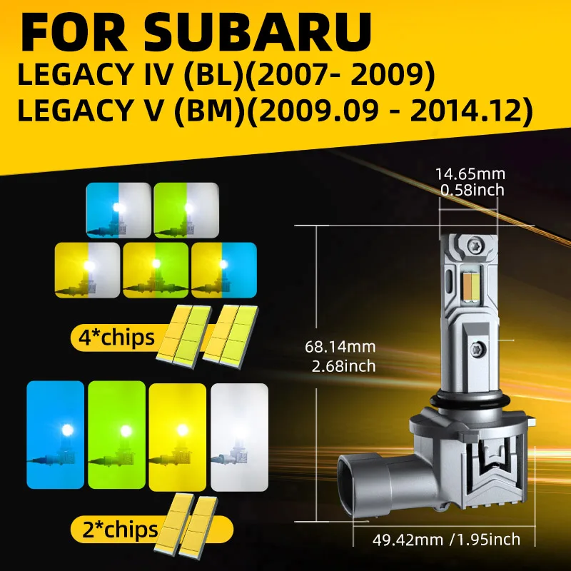 2 шт. автомобильные светодиодные передние противотуманные фары двухцветный
