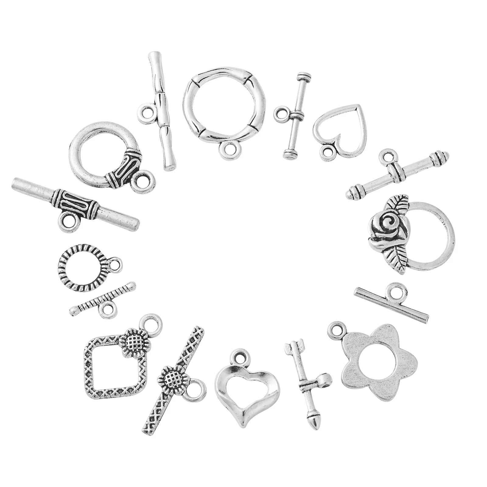 80 комплектов классические застежки для ювелирных изделий в тибетском стиле