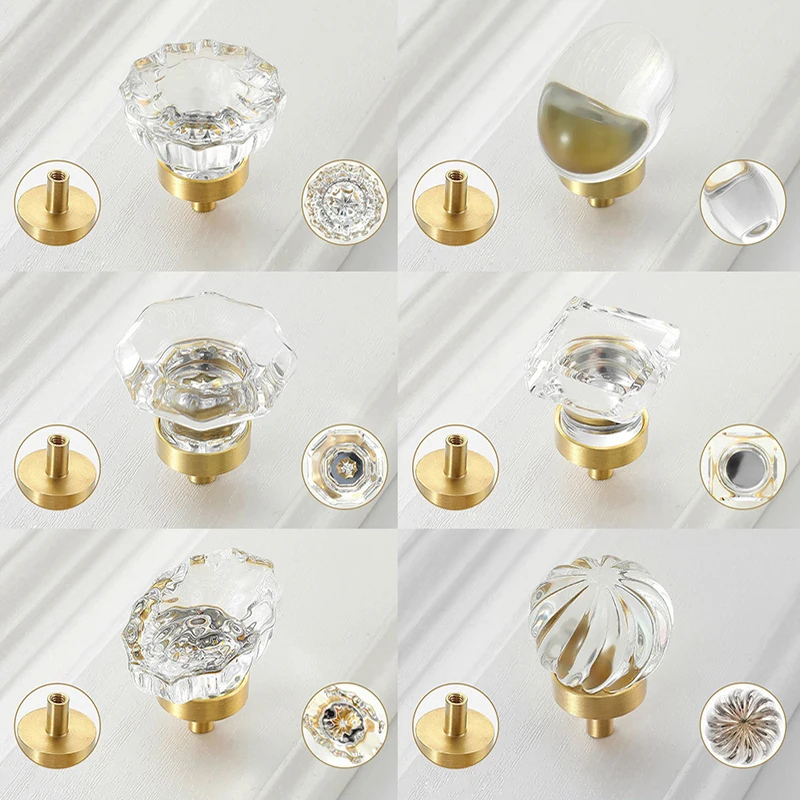 

1PC Cabinets Hardware Wardrobes Crystal Alloy Door Handles Dresser Knob Pulls Furniture Handle Kitchen Accessory
