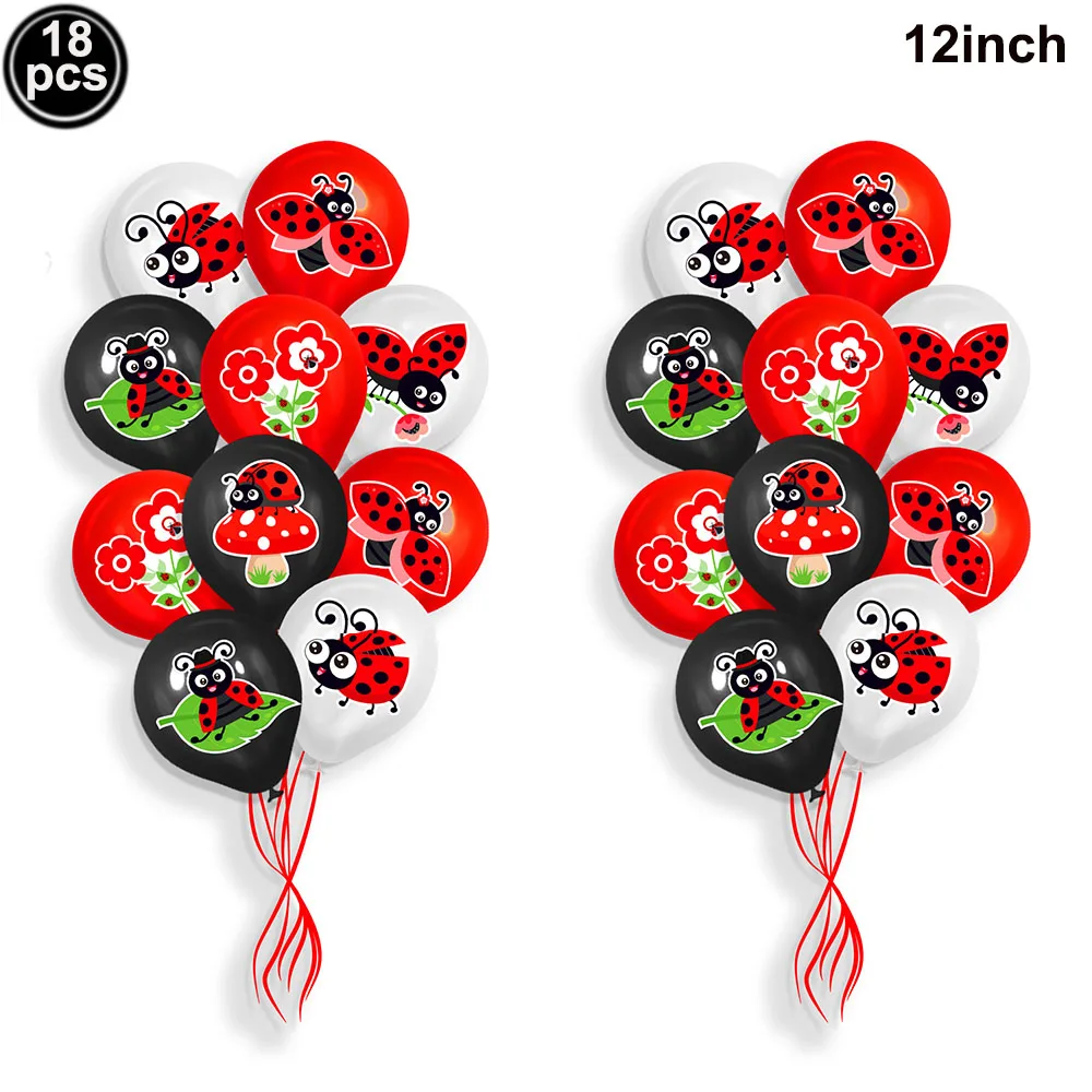 

Фольгированный шар LadyBug черного цвета с красным горошком