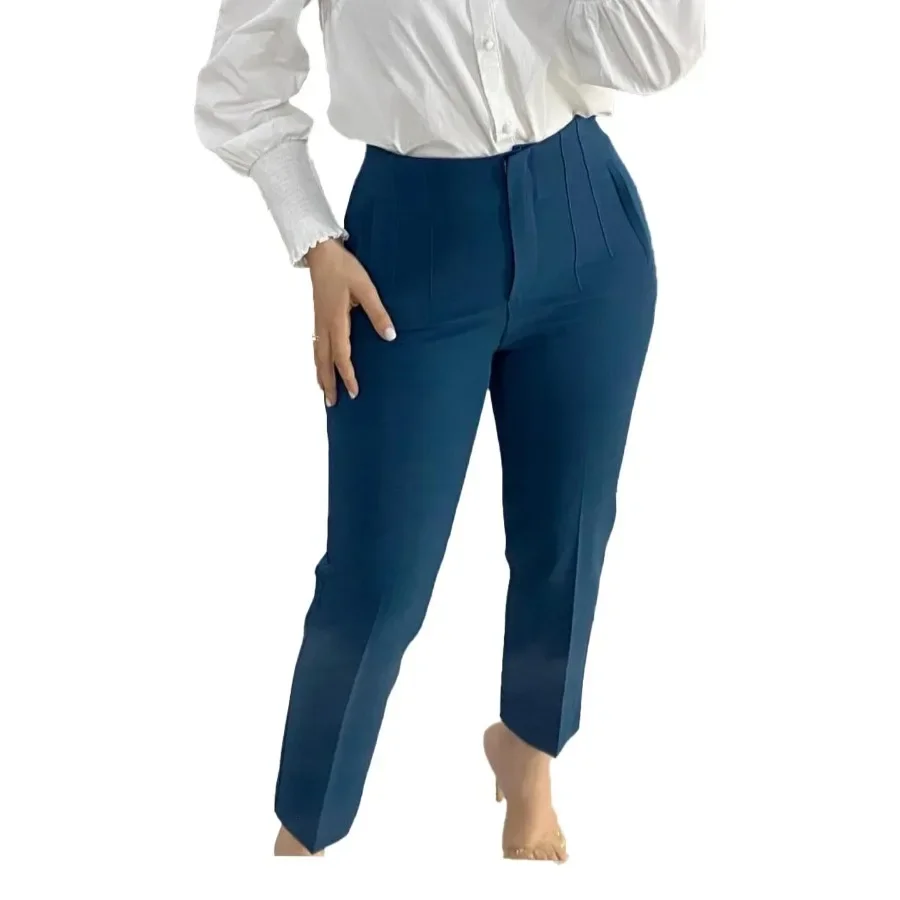 Брюки женские до щиколотки Элегантные классические штаны с завышенной талией