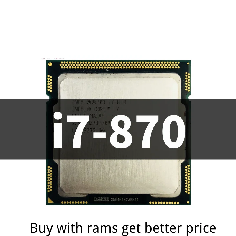 Core i7-870 i7 870 2 9 GHz четырехъядерный процессор 8M 95W LGA 1156 | Компьютеры и офис