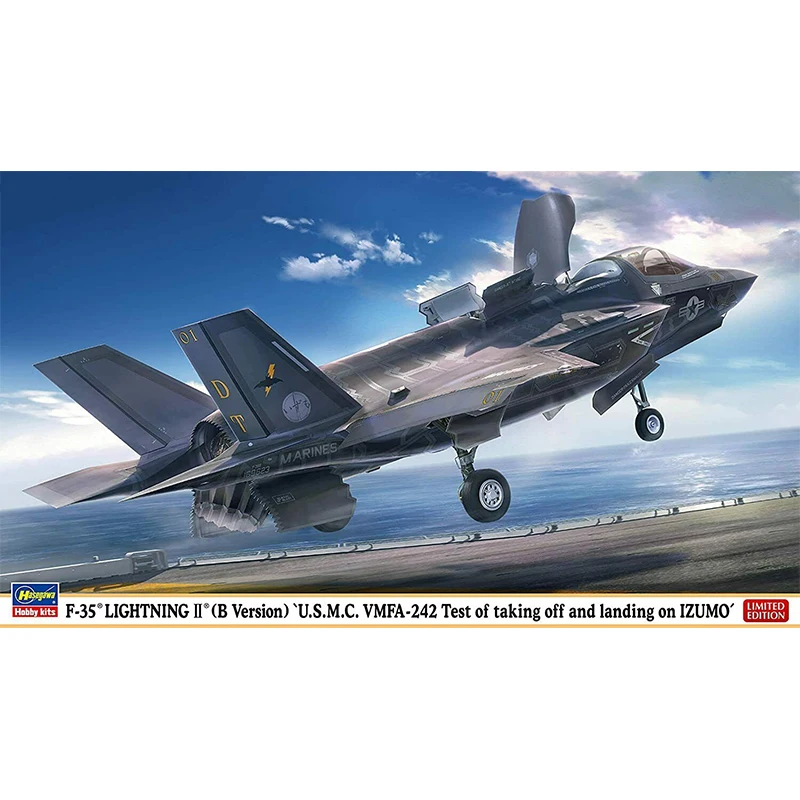 Статическая Сборная модель Hasegawa 02398, игрушка масштаб 1/72 для США F-35 Lightning II (тип B) «US. S.M.C. Модель модели VMFA-242 Статическая Сборная модель Hasegawa 02398, игрушка масштаб 1/72 для США F-35 Lightning II (тип B) «US. S.M.C. Модель модели VMFA-242