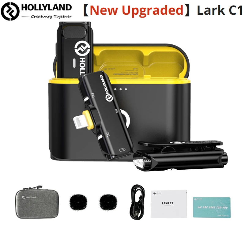 Hollyland Lark C1 беспроводной петличный микрофон 8h 650ft для iPhone Android Vloging Live Outdoor Live трансляция Mic