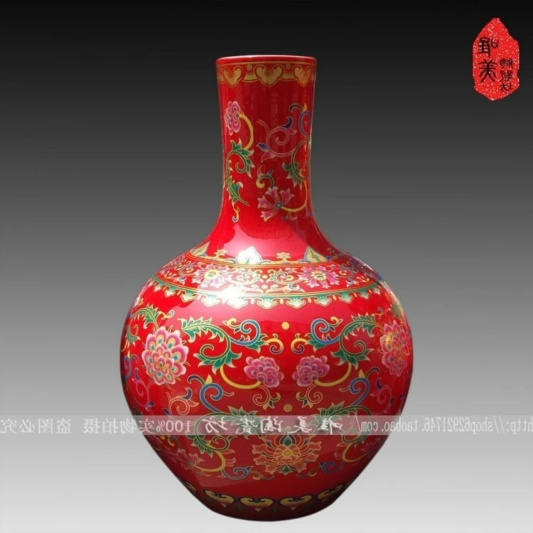 

Рождественская ваза из Красного фарфора, керамическая Свадебная ваза jinqiao fujita crafts