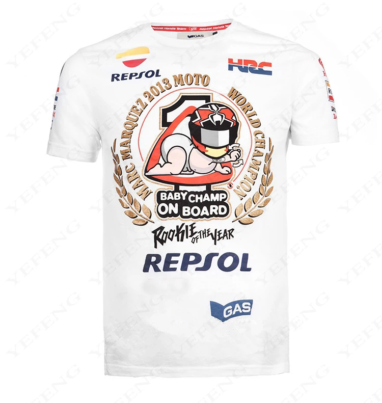 

Moto GP для Honda HRC газ чемпионат мира № 1 мотоцикл репсол гонки Хорошее качество Топ быстросохнущая футболка мужские трикотажные изделия