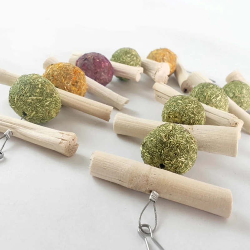 

Игрушка-Кролик для жевания, шары, бамбуковые палочки, маленькие животные, шлифовальные игрушки для зубов, для хомячков, морских свиней, крыс,...